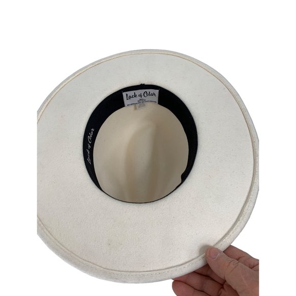 Lack of Color Ivory Wool Fedora The Fader Hat size S EUC 6761 Women Gambler Sun main image 8